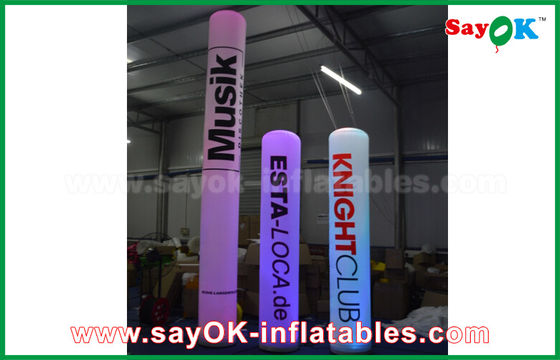 Led Lighting Outdoor Inflatable Decorations Pillar For Event / Party / Wedding