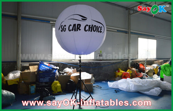 1.5m WHite Iron Inflatable Light Decoration Tripod Standing Balloon With Print