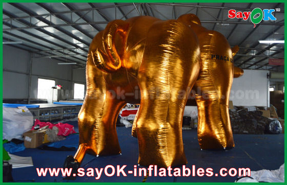 Outside Promotion Oxford Cloth Inflatable Model Gold Bull for Advertising