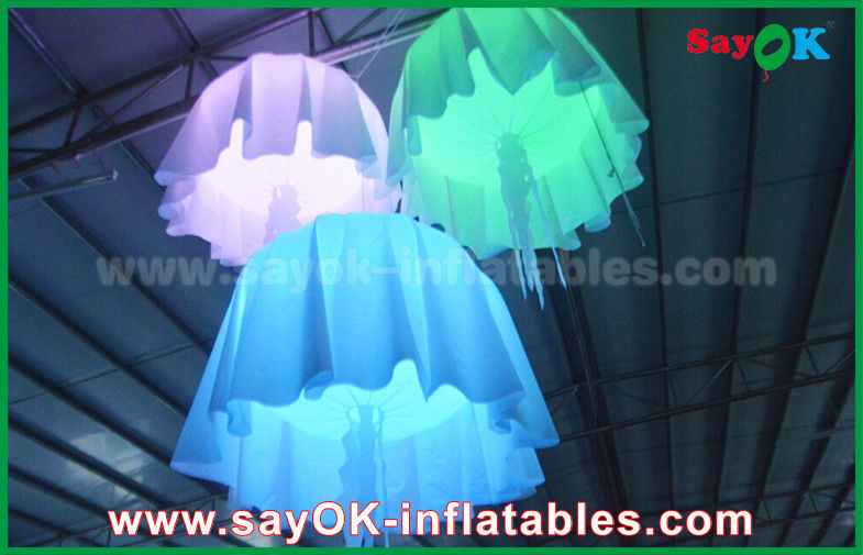 1m - 2m DIA Color Change Nylon Material Inflatable Jellyfish With CE / UL Blower