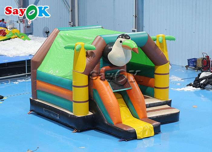 Colorful Tucan Jumping Bouncy Castle Bed Animal Theme Woodpecker Bounce House Slide Combo