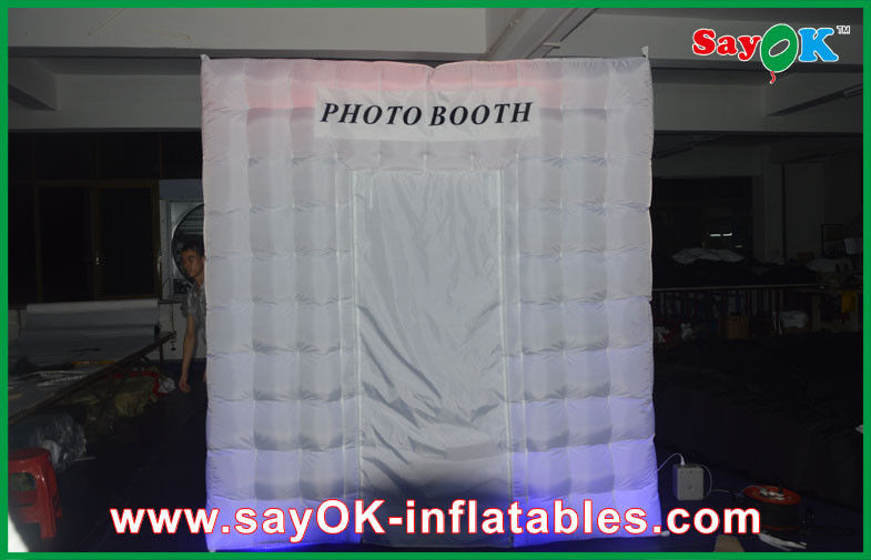 Inflatable Photo Booth Hire LED Photobooth Inflatable White Photo Booth Lighting Tent With 210 D Oxford Color
