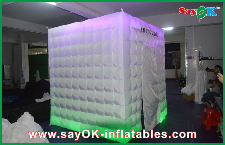 Inflatable Photo Booth Hire LED Photobooth Inflatable White Photo Booth Lighting Tent With 210 D Oxford Color