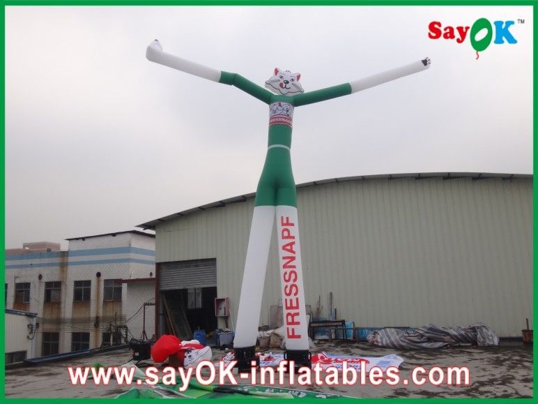 Blow Up Air Dancers Wind Resistant Inflatable Funny Cat Air Painting Dancer 6M Tall With CE Blower