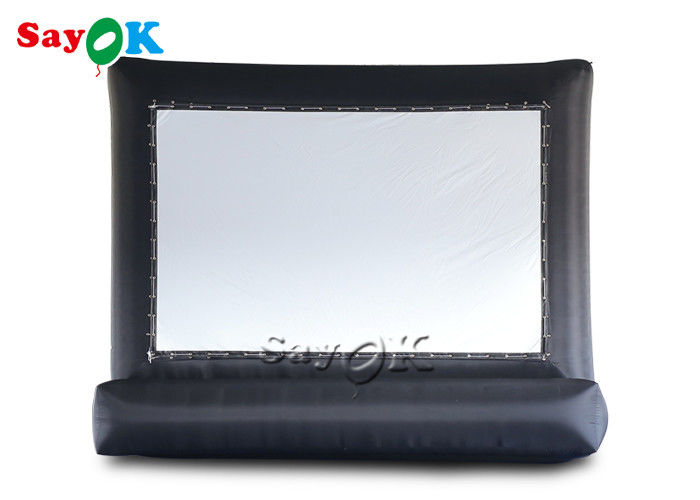 Inflatable Outdoor Screen Black Outdoor Commercial Inflatable Projector Movie Screen