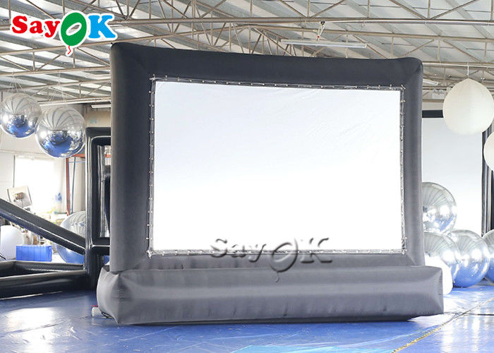 Inflatable Outdoor Screen Black Outdoor Commercial Inflatable Projector Movie Screen
