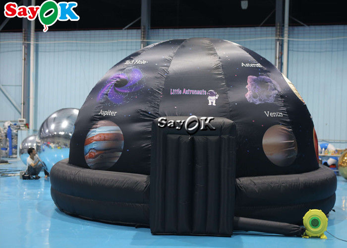5m Diameter Inflatable Planetarium Black Projection Dome Tent For Science Dispaly