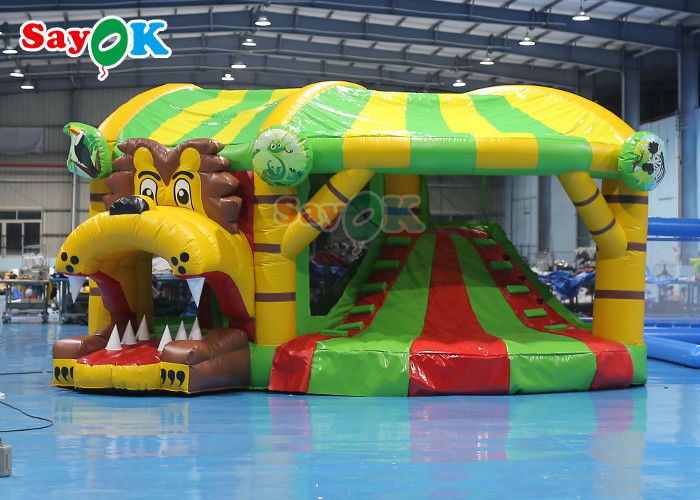 Animal Theme Lion Inflatable Bouncy Castle Slide