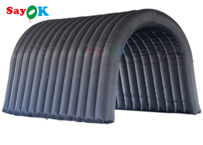 Inflatable Lawn Black Inflatable Tunnel Tent Multi Function For Activities Exhibitions