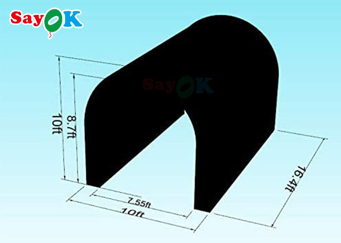 Inflatable Lawn Black Inflatable Tunnel Tent Multi Function For Activities Exhibitions