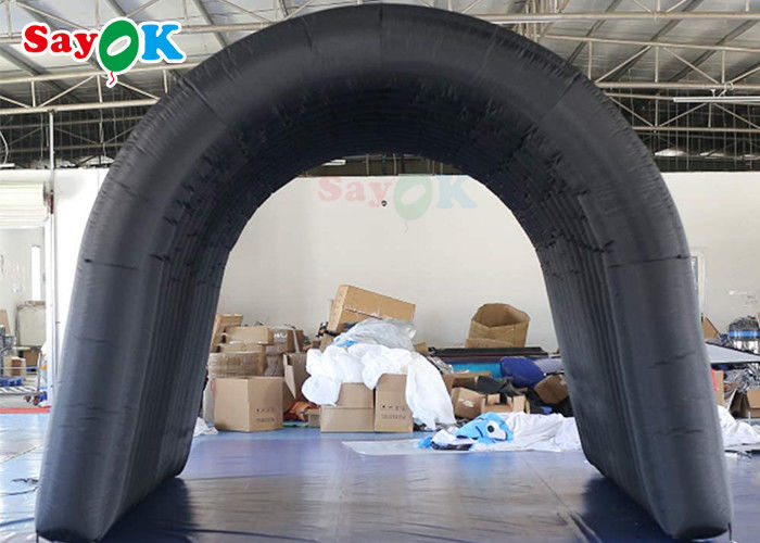 Inflatable Lawn Black Inflatable Tunnel Tent Multi Function For Activities Exhibitions