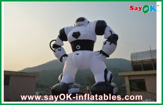 Beyaz / Siyah Şişme Karikatür Karakterleri, Oxford Kumaş Şişme Robotu