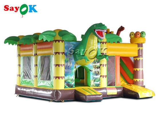 Ticari Dinozor Partisi 5.3x5x3.4mH Şişme Çıkartma Kaydırma