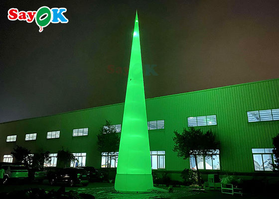 Renk Değiştiren Işıklar ile 7m 23ft Beyaz Led Şişme Trafik Konisi