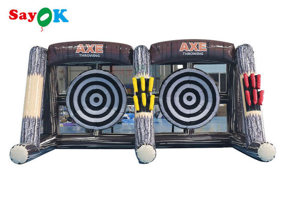 0.55mm PVC Şişme Spor Oyunları Karnaval Şişme Balta Atma Dart Çift Şeritli
