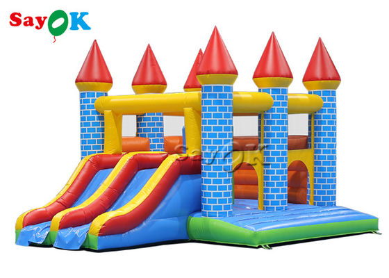 Çocukların oyun alanı Renkli şişme sıçrama evi kaydırma ile 5m 16.40ft