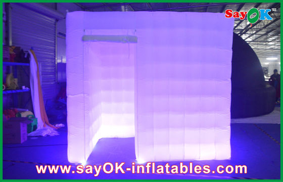 Taşınabilir Fotoğraf Kabini 210d Oxford Kumaş Su Geçirmez Şişme Fotoğraf Kabini Çadırı Mor Led Işık
