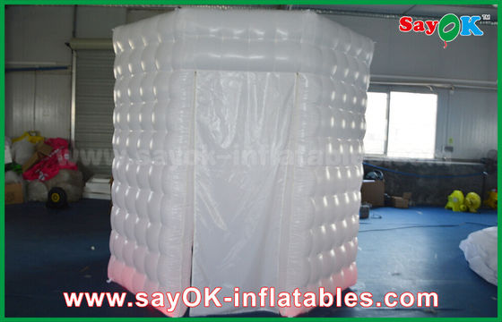 LED Aydınlatma ile Şişme Photo Booth Muhafaza PVC Kaplı Şişme Sekizgen Mobil Photo Booth Çadır