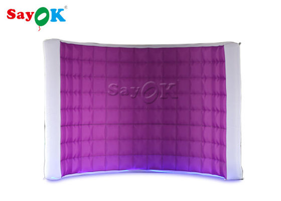 Reklam / Festival için Düğün Fotoğraf Kabini Kiralama Mor Şişme LED Hava Pompası Fotoğraf Kabini