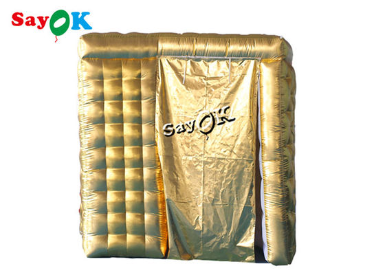 Şişme Parti Süslemeleri 2.4m 8ft Altın Rengi Ark İç Hava Üfleyicili Şişme Photo Booth Backdrop