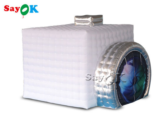 Hava Üfleyici Beyaz Renk ile Şişme Parti Çadırı Katlanabilir LED Promosyon Şişme Fotoğraf Kabini