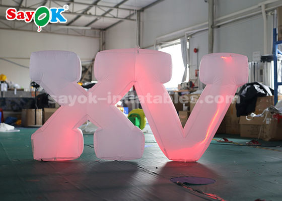 1.2m Yüksek Şişme Işık Dekorasyonu / Şişme LED Harf Kurulumu Kolay