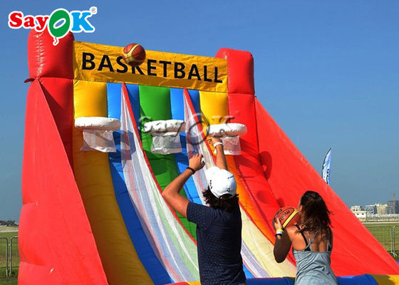 Yetişkinler İçin CE Blower Şişme Oyunlar ile Hava Sıkı Üç Çemberler Şişme Basketbol Spor Oyunu