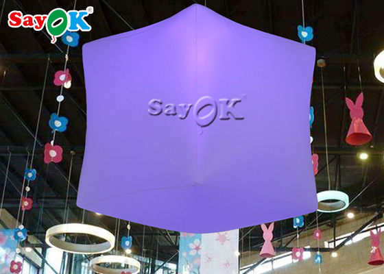 1 metrelik LED asılı 16 renkli şişme küp balon