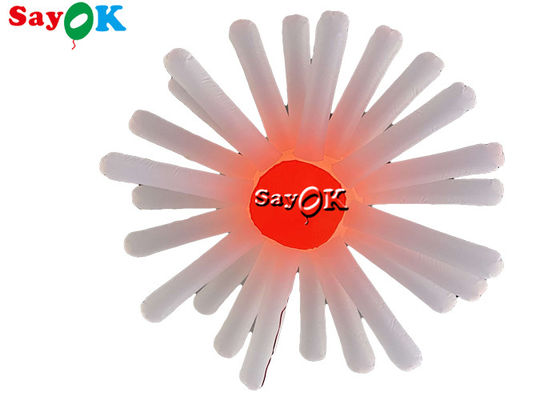 LED ışıklarıyla devasa şişme asılı çiçek çok renkli düğün dekorasyonu