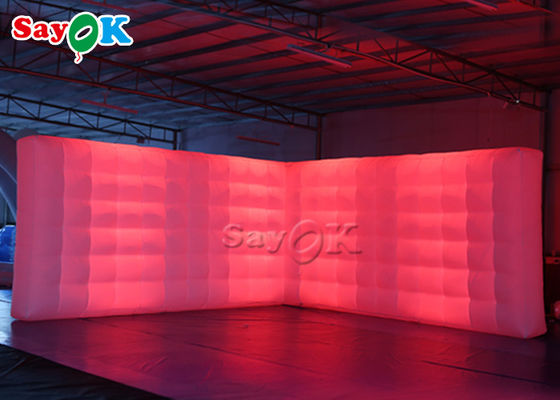 Özel yapılmış parti LED ışığı 5x2.5mH şişme hava duvarı