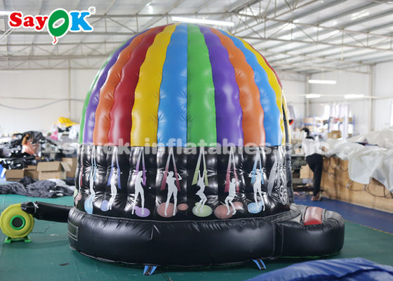 Şişilebilir Dış Çadır PVC Tarpaulin Büyülü LED Işıkla Renkli Şişilebilir Disko Kubbe CE SGS ROHS