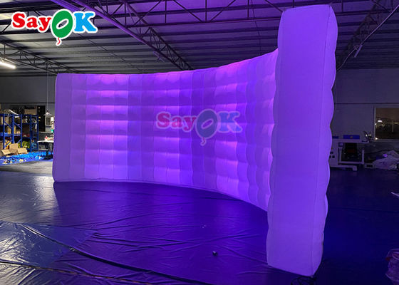 Yumruk Duvar LED Çizgilerle Çok Renkli Şişme Arkaplan Duvar Fotoğraf Çadırı Duvar Satış