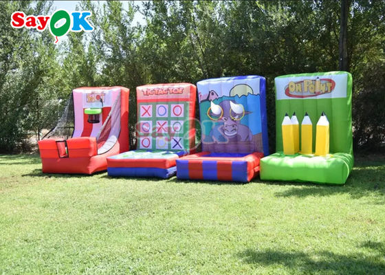 Grup Takım Oluşturma İçin 4'ü 1 Arada Çocuklar Yetişkinler Etkileşimli Eğlenceli Şişme Karnaval Oyunları